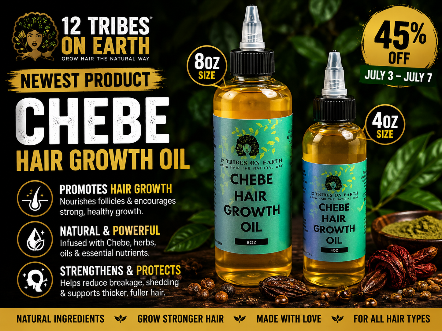 Chebe Hair Growth Oil 8oz