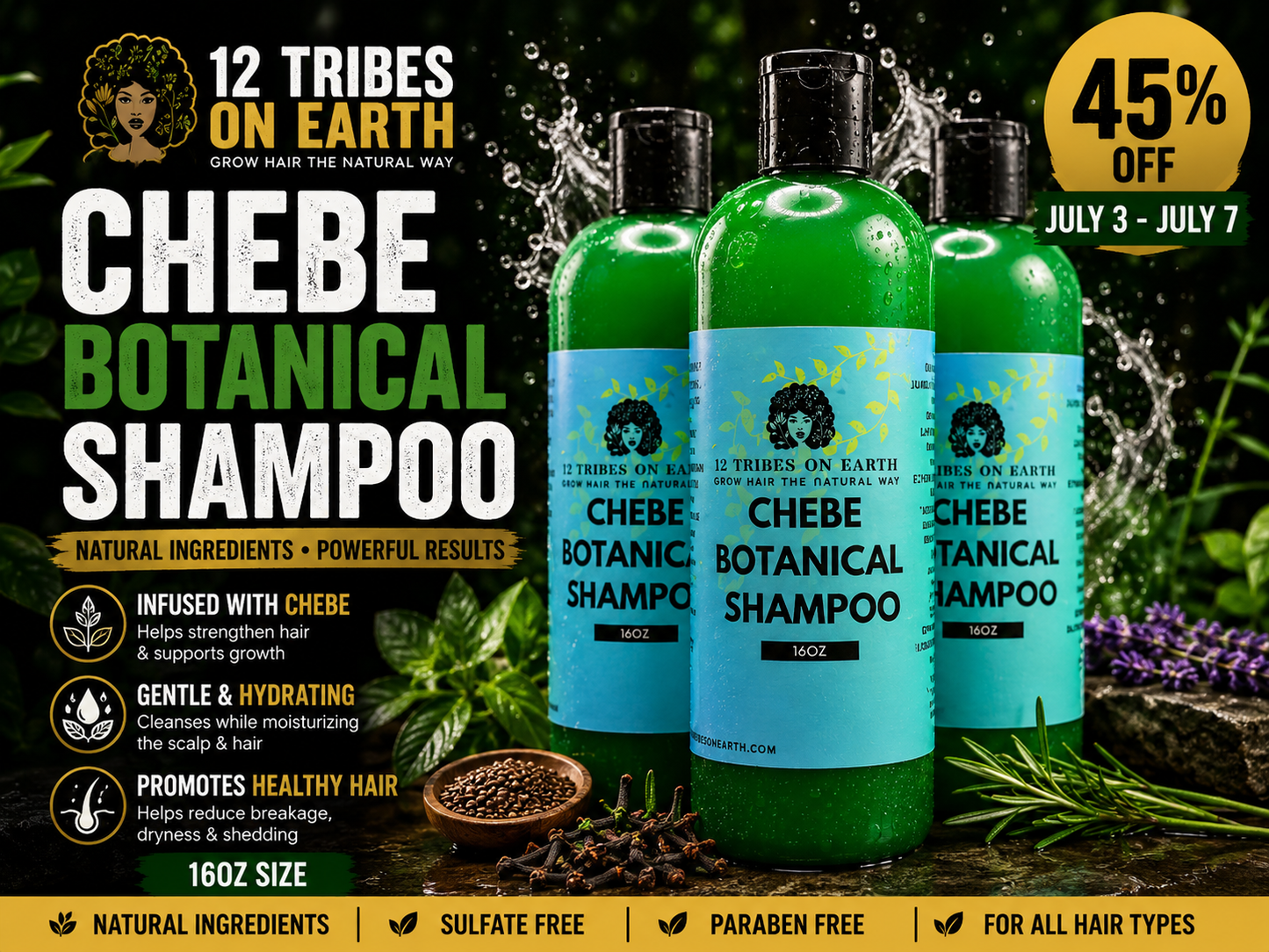 Chebe Botanical Shampoo 16oz