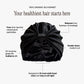 Organic Silk Hair Bonnet Onyx Black