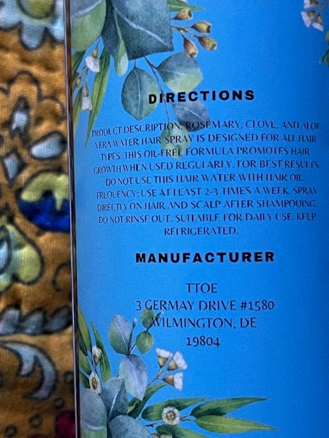 All Organic Hair Growth Spray