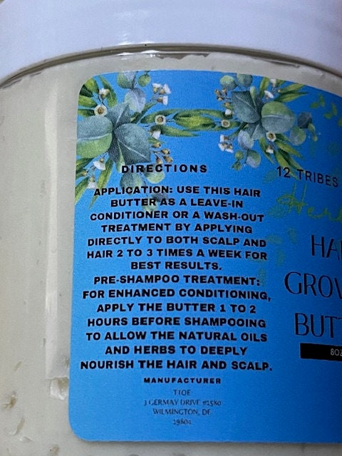 All Organic Hair Growth Butter 8oz