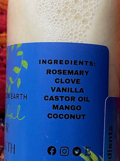 All Natural Hair Growth Shampoo Vegan and Cruelty Free 16oz