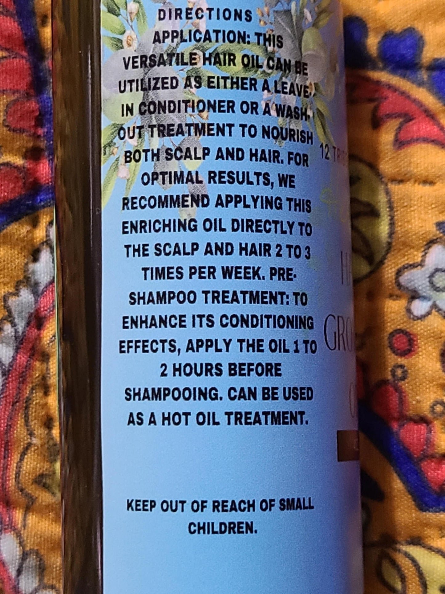 All Organic Hair Growth Oil, 4oz