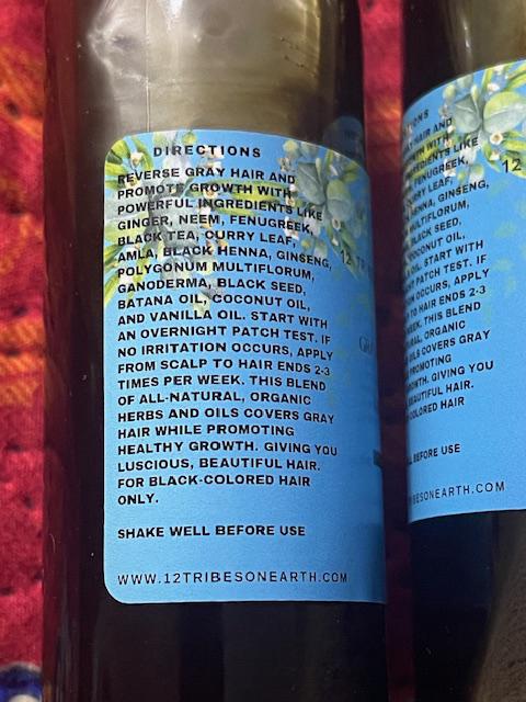 Gray Reversal Hair Growth Oil 4oz/8oz
